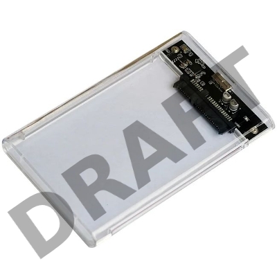 Внешний корпус для HDD/SSD AgeStar 3UB2P4C SATA III пластик прозрачный 2.5