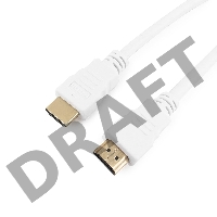 Кабель HDMI Gembird/Cablexpert , 3м, v1.4, 19M/19M, белый, позол.разъемы, экран, пакет(CC-HDMI4-W-10)
