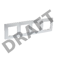 Рамка 4 поста, алюминий ETIKA 