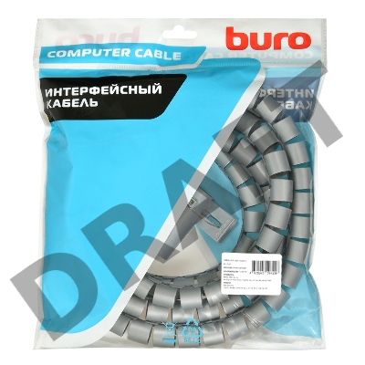 Кабельный органайзер Buro BHP CG22S Spiral Hose 20x2000mm Silver