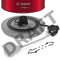 Чайник электрический Bosch TWK3P424 1.7л. 2400Вт красный (корпус: нержавеющая сталь)