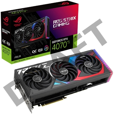 Видеокарта Asus ROG-STRIX-RTX4070TI-O12G-GAMING /RTX4070TI,HDMI*2,DP*3,12G,D6X (90YV0II0-M0NA00) /RTX4070TI,HDMI*2,DP*3,12G,D6X (90YV0II0-M0NA00)