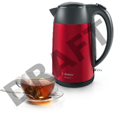 Чайник электрический Bosch TWK3P424 1.7л. 2400Вт красный (корпус: нержавеющая сталь)