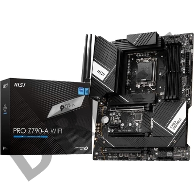 Материнская плата MSI  PRO Z790-A WIFI/Z790/LGA1700/4DDR5/3PCIEx16/1PCIEx1/4M.2/6SATA3/1USB3.2Gen2X2/4USB3 (011464)