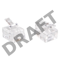 Коннектор RJ-11 Buro TLUS-037 (RJ-11)/100 (коннектор) 6p4c телефон/100шт