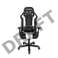 Игровое кресло DXRacer King чёрно-белое (OH/KS99/NW, экокожа, регулируемый угол наклона)