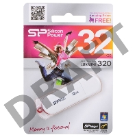Флеш Диск Silicon Power 32Gb LuxMini 320 SP032GBUF2320V1W USB2.0 белый