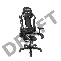 Игровое кресло DXRacer King чёрно-белое (OH/KS99/NW, экокожа, регулируемый угол наклона)