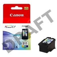 Картридж струйный CL-511 (2972B007) для Canon PIXMA MP240, PIXMA MP260, PIXMA MX320, PIXMA MX330 EMB, Цветной, 244стр., 9 мл.