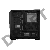 Корпус без БП Cooler Master MasterBox K501L, 1xUSB3.0, 1xUSB2.0, 1x120 Fan,  1x120 Red Led Fan, w/o PSU, Black, ATX
