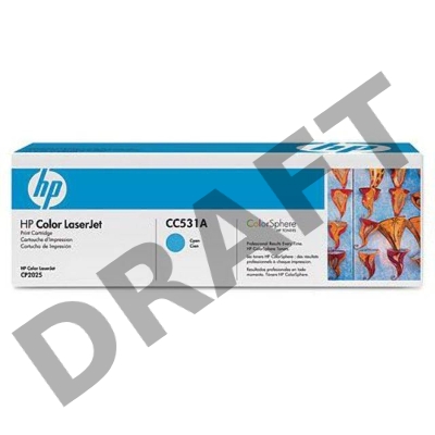 Тонер-картридж HP CC531A голубой для LJ CP2025/CM2320 2800стр.