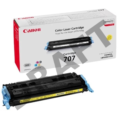 Тонер-картридж Canon 707Y (9421A004) желтый, 2000 стр., для LBP 5000/5100