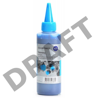 Чернила Cactus CS-I-EPT0922 голубой (100мл) Epson Stylus C91/CX4300/T26/T27/TX106/TX109