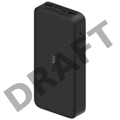 Внешний аккумулятор 20000mAh Xiaomi Redmi 18W Fast Charge Power Bank (Black) 20000mAh Redmi 18W Fast Charge Power Bank (Black)