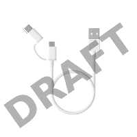 USB-кабель XIAOMI Mi 2-in-1 USB Cable Micro-USB to Type-C (100cm)