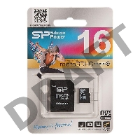 Флеш карта microSD 16Gb Class10 Silicon Power SP016GBSTH010V10 