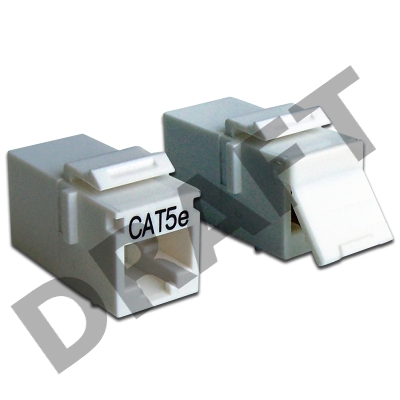 Повторитель портов RJ-45, неэкранированный, кат.5E, формата Keystone, белый