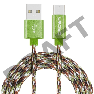 Кабель Crown USB - USB Type-C CMCU-3092C military