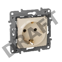 Розетка 2К+З винты, сл. кость ETIKA 