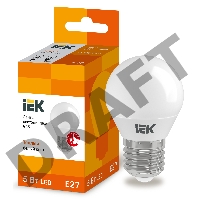 Лампа светодиодная ECO G45 5Вт шар 3000К тепл. бел. E27 450лм 230-240В ИЭК LLE-G45-5-230-30-E27