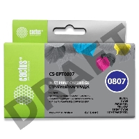 Картридж струйный Cactus CS-EPT0807 многоцветный для Epson Stylus Photo P50 (11,4ml) Комплект 6 карт