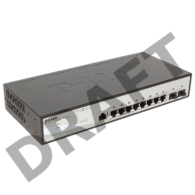 Сетевое оборудование D-Link DGS-1210-10/ME/A1A Коммутатор 2 уровня с 8 портами 10/100/1000Base-T и 2 портами 1000Base-X SFP 
