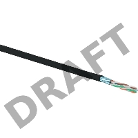 Hyperline FUTP4-C5E-S24-IN-PVC-GY-305 (FTP4-C5E-SOLID-GY-305) (305 м) Кабель витая пара, экранированная F/UTP, категория 5e, 4 пары (24 AWG), одножильный (solid), экран - фольга, PVC, –20°C – +75°C, серый - гарантия: 15 лет компонентная; 25 лет системная