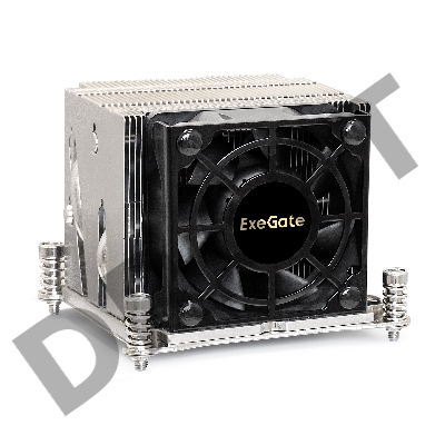 Кулер ExeGate EX293443RUS ESNK-P0048AP4.PWM.2U.2011.Cu (Al+Cu, 2U, 4 тепл. трубки, LGA2011/2066, TDP 135W, Fan 80mm, PWM, 2100-6800RPM, 2 ball bearing, 4pin, 52db, 345г, на винтах, с термопастой, Retail box)