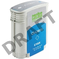 Картридж струйный Cactus CS-C4911 голубой для №82 HP Design Jet 500/800C (72ml)