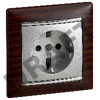 Рамка 1п ТемнДер/Сереб VLN Рамка 1п ТемнДер/Сереб VLN