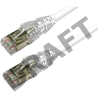 Коммутационный шнур Кат. 6a UTP, LSZH, Цвет: белый, 1.0м NPC RJ45 Patch Cord, category 6A, UTP, LSZH, white, 1.0m