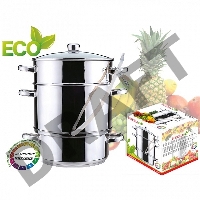 Соковарка KELLI KL-4107 8,0л(Объем 8 л. 3х-слойное капсульное дно. Дуршлаг для фруктов, овощей, ягод. Прозрачная стеклянная крышка с паровыпуском. Удобные ручки не нагреваются. Высококачественная нерж. сталь 18/10. Зеркальная полировка. Подходит к индукци