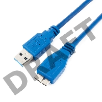 Кабель Gembird/Cablexpert CCP-mUSB3-AMBM-0.5M Кабель USB 3.0 Pro , AM/microBM 9P, 0.5м, экран, синий