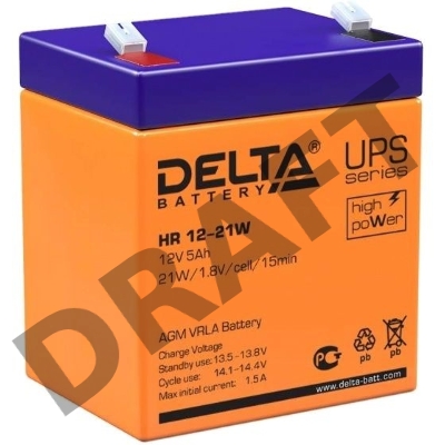 Батарея Delta HR 12-21W (12V, 5Ah)