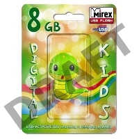 Флеш Диск 8GB Mirex Snake, USB 2.0, Зеленый