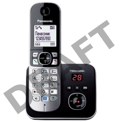 Телефон Panasonic KX-TG6821RUM (серебристый металлик) {Беспроводной DECT,автоответчик,определитель номера,телефонный справочник 120 зап.}
