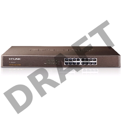Коммутатор TP-Link SMB TL-SG1016 Коммутатор 16-port Gigabit Switch, 1U 19-inch rack-mountable steel case