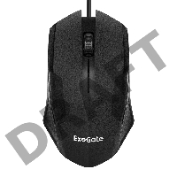 Мышь ExeGate EX293641RUS SH-9025S (USB, оптическая, 1000dpi, 3 кнопки и колесо прокрутки, длина кабеля 1,7м, черная, RTL)