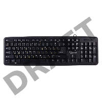 Клавиатура Gembird KB-8320U-Ru_Lat-BL, черный, USB, кнопка переключения RU/LAT,104 клавиши