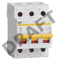Выключатель нагрузки (мини-рубильник) Iek MNV10-3-040 ВН-32 3Р 40А ИЭК