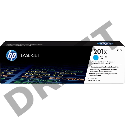 Тонер Картридж HP 201X CF401X голубой для HP CLJ Pro M252/M277 (2300стр.)
