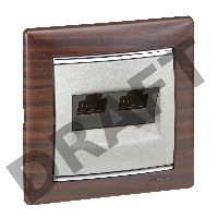 Рамка 1п ТемнДер/Сереб VLN Рамка 1п ТемнДер/Сереб VLN