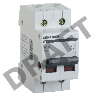 Выключатель нагрузки Iek MNV15-2-040 (мини-рубильник) ВН-32 2Р 40А GENERICA