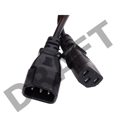 Кабель UPS -> устройство 220V (IEC-320-C13/C14) 1,8м, 3G0,75mm медь, Telecom <TE001-CU0.75-1.8M> 