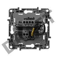 Переключатель с подсветкой,  10AX, антрацит