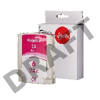Струйный картридж Sakura C4837A (№11 Magenta) для HP, пурпурный, 29 мл., 2000 к.