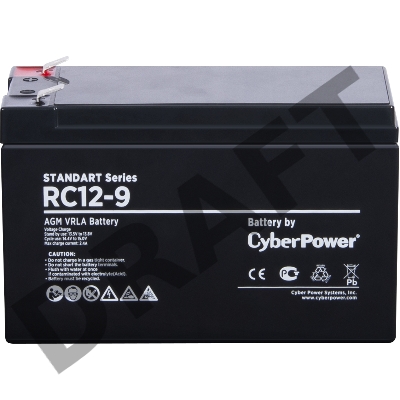 Батарея SS CyberPower RC 12-9 / 12 В 9 Ач Battery CyberPower Standart series RC 12-9 / 12V 9 Ah