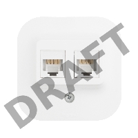 Электроустановочные изделия Legrand 782228 Двойная розетка RJ45 (Белая)