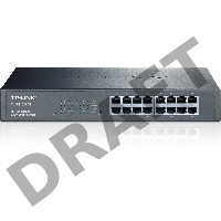 Сетевой коммутатор  TP-Link SMB TL-SG1016DE 16-Port Gigabit Easy Smart Switch, 16 10/100/100Mbps RJ45 ports, MTU/Port/Tag-based VLAN, QoS, IGMP Snooping