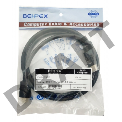 Кабель видео HDMI (m)/HDMI (m) 1м. черный